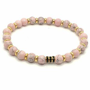 Power of Love * Pink Magnesite Gemstone Bracelet